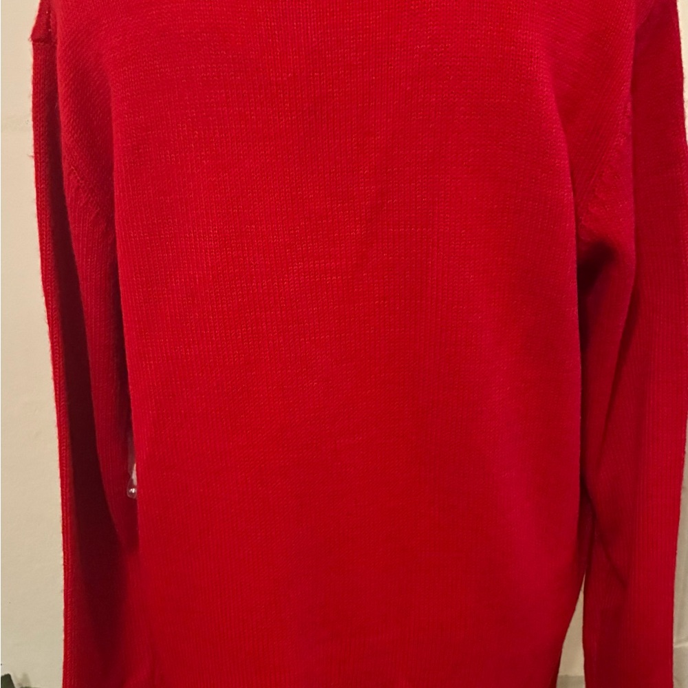 Holiday Time Penguin Sweater Sz L Matching Scarf Red Snowflake Christmas  NWOT - Picture 6 of 10